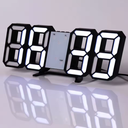 Luminora 3D LED Wanduhr – Dimmbar, modern, mit Fernbedienung